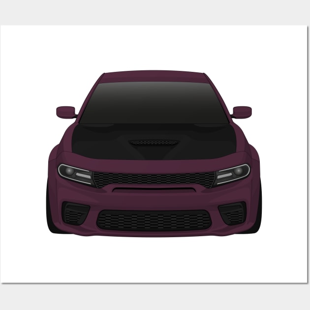 Charger Widebody Hellraisin + black hood Wall Art by VENZ0LIC